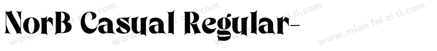 NorB Casual Regular字体转换